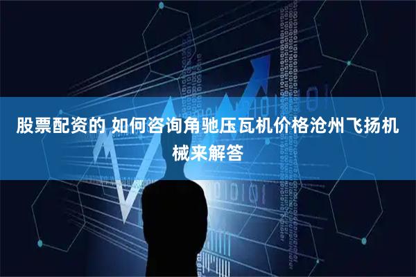 股票配资的 如何咨询角驰压瓦机价格沧州飞扬机械来解答